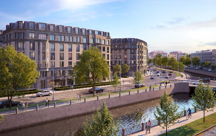 Вид на Иоанновский монастырь с набережной Карповки